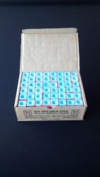 Caixa De Giz  Azul Para Bilhar - Sinuca 
